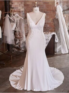 green emerald velvet dress Maggie Sottero Leticia Lynette